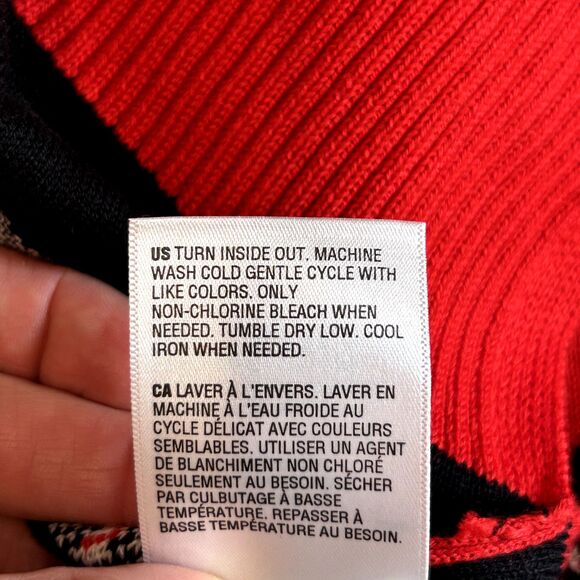 New KAREN SCOTT Women's Scotty Dog Crewneck Sweater Ravishing Red Size Small - Picture 4 of 8